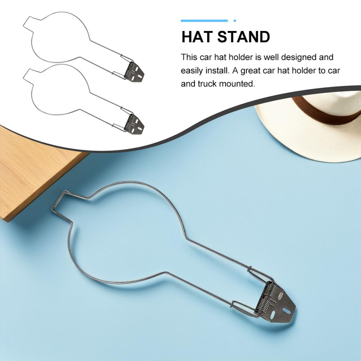 Angoily Porta Cappelli Supporto per Cappelli da in Resistente 2 per Auto Gancio Robusto, Protezione e Organizzazione per Accessori Viaggio
