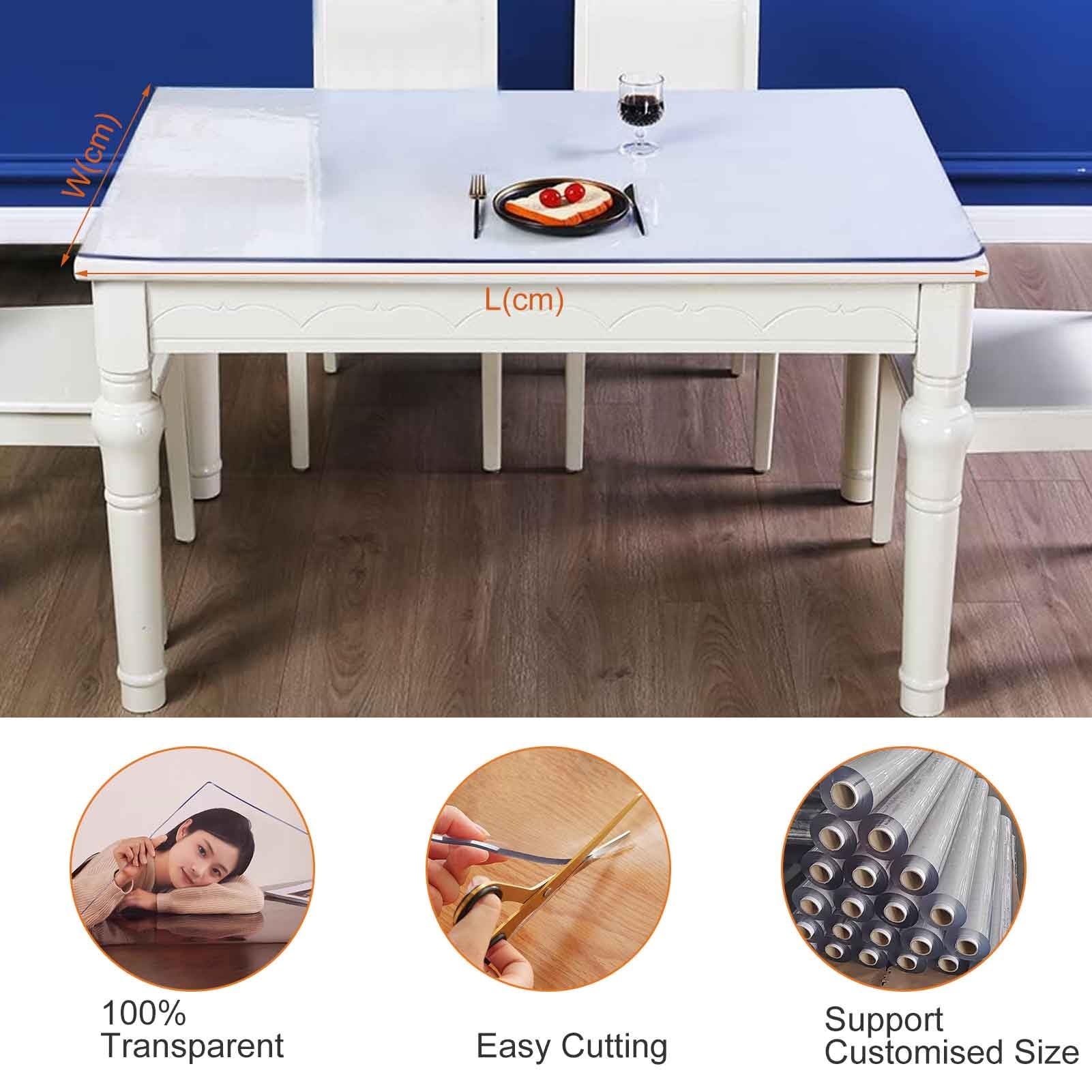 Anloximt Protection Pour Dessus Bureau - Bureau En PVC Housse Table Imperméable - Placement Table Pour Les Tables Salle à Manger, Les Comptoirs Cuisine, Les