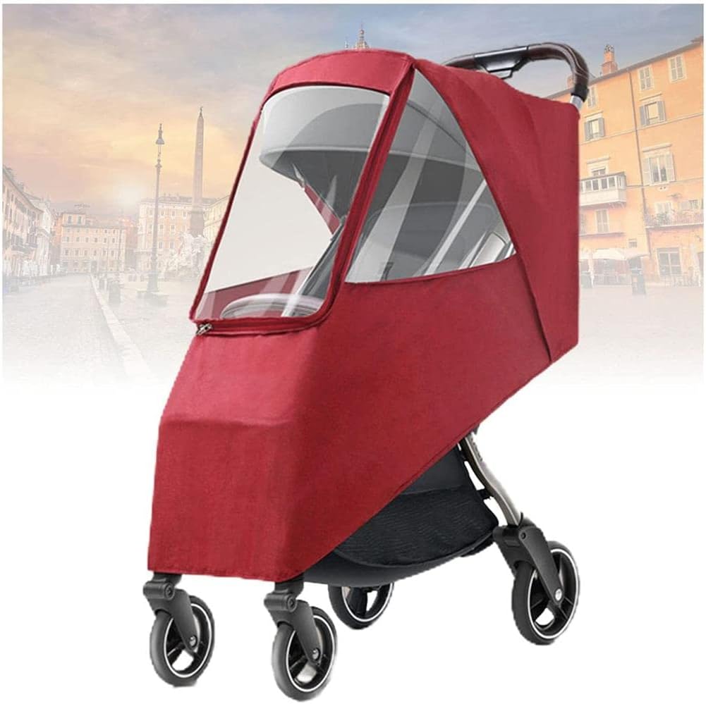 Universal Baby Stroller Rain Cover Waterproof, Travel Strollers Raincoat - Pushchairs Accessories Baby Carriage Rain Cover - Windproof Protection Outdoor Use Easy to Install and Remove