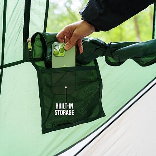 Miniatura 6 de Tienda de campaña desplegable instantánea para 4 personas  Tienda de campaña de alta gama para todas las estaciones con ventanas de malla,