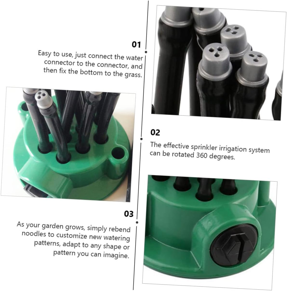 POPETPOP 4sets Automatic Garden Sprinkler System Premium Irrigation Tool for Lawns Vegetables and Flowers Easy Installation Watering Patterns Material