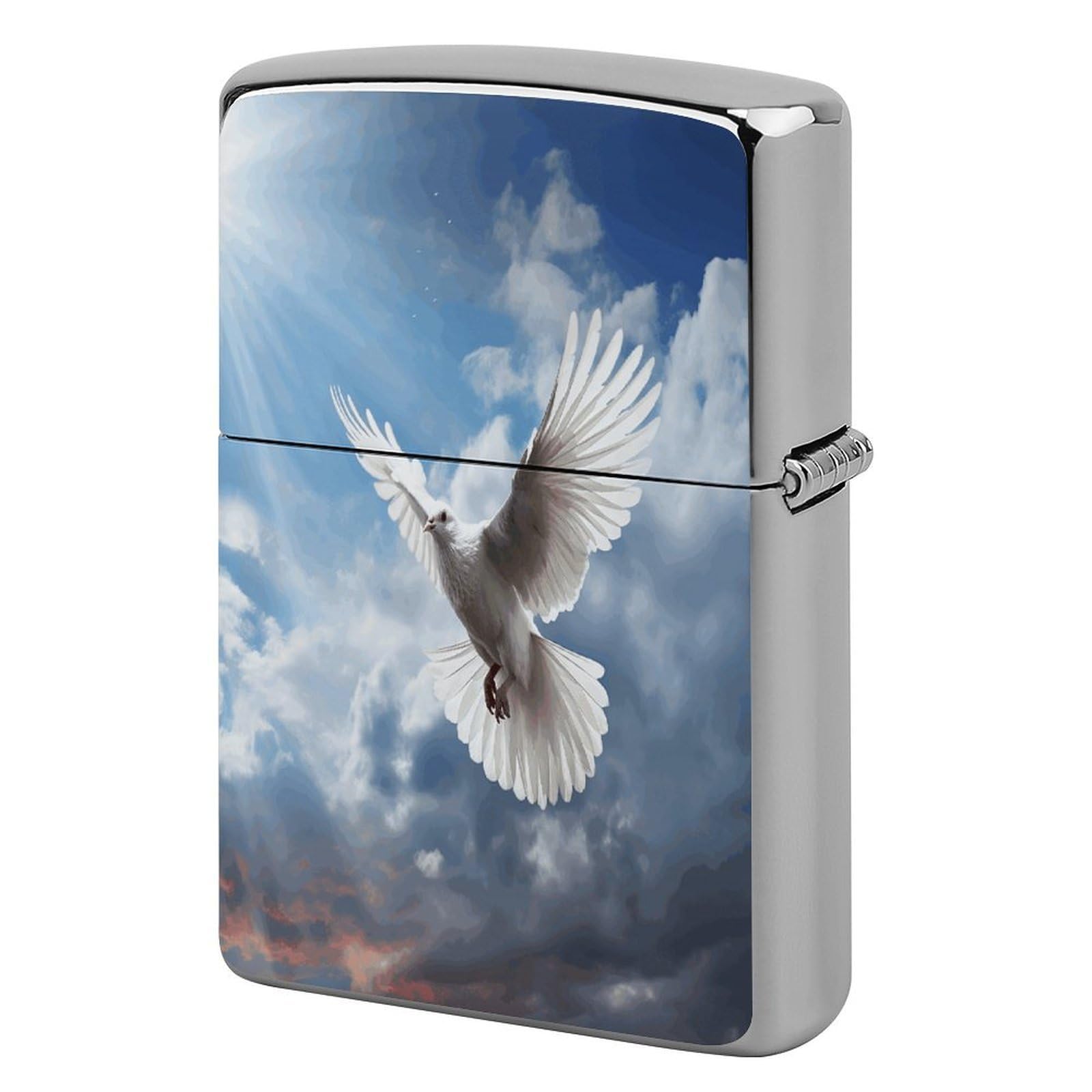Fodpand Style Peace Dove Metal Lighter Case Cover Lighter Sleeve