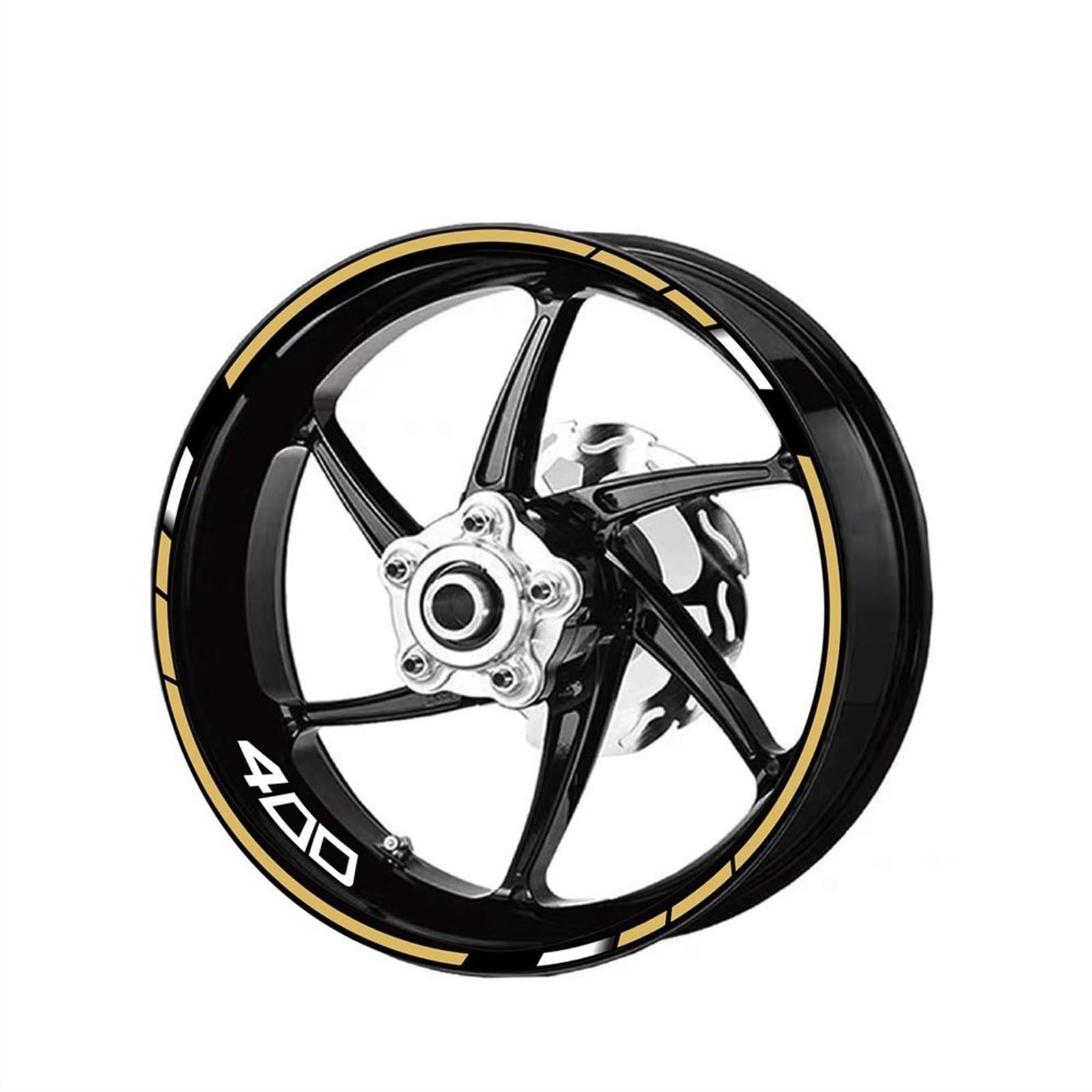Stickers Motorcycle Accessories Wheel Stickers Reflective Decals Rims for Kawasaki Z400 Z-400 Z 400(Style 4)