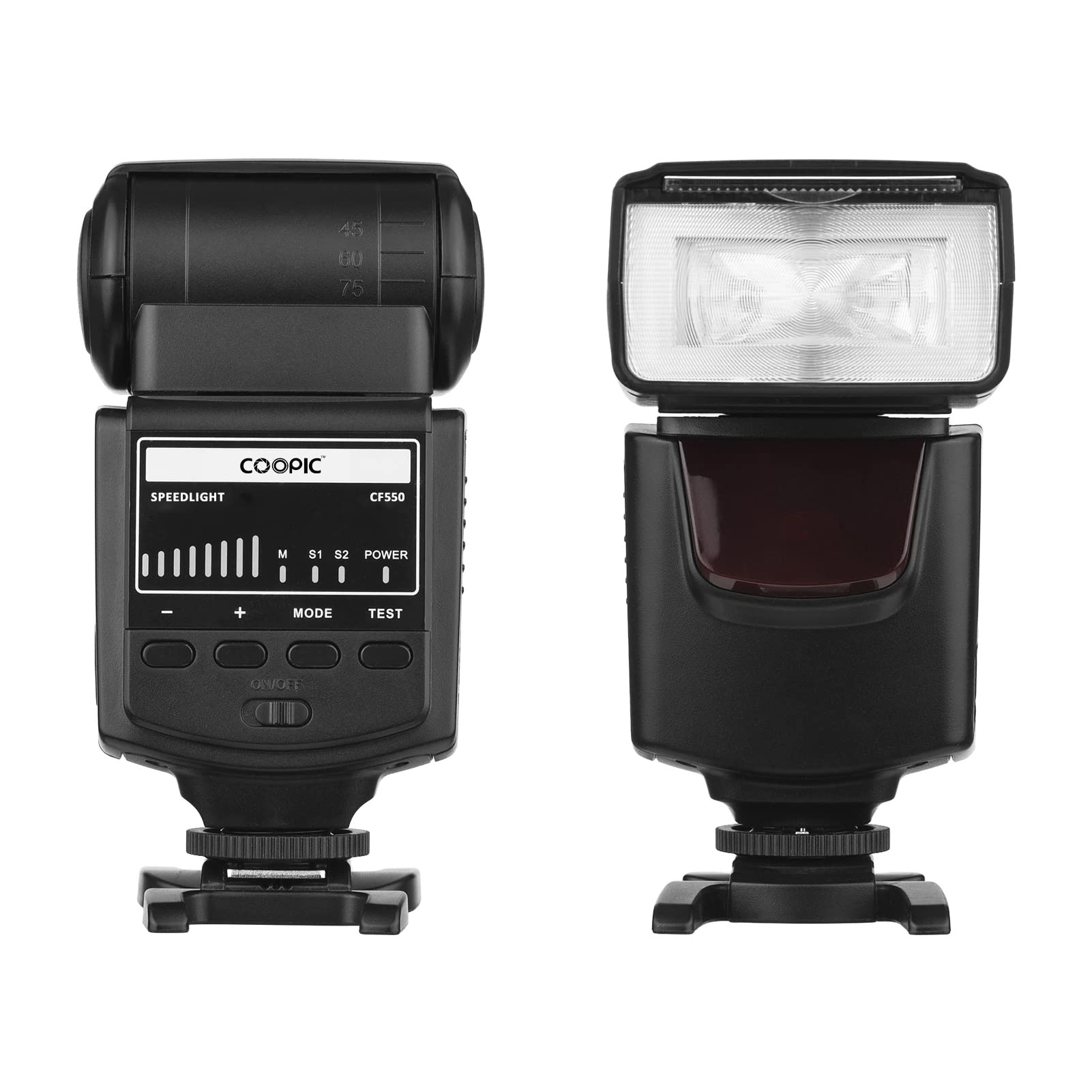 COOPIC Create Cool PicturesCF550 Speedlite Flash Compatible with Canon,  Nikon, P' nasonic Olympus Pentax and Other DSLR Digital Cameras with  Standard