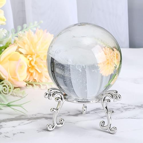 Miniatura 10 de PATIKIL Soporte de bola de cristal, paquete de 2 soportes de exhibición de esfera para fotografía de bolas de cristal de 40 a 2.362 in, soporte de
