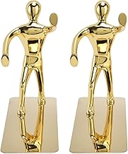 Suportes para livros masculinos de aço inoxidável Hyuduo, design elegante em liga de zinco em forma humana, evita que escorreguem suportes para livros Kung Fu Man para decoração de casa para escritório em casa, estante/estante