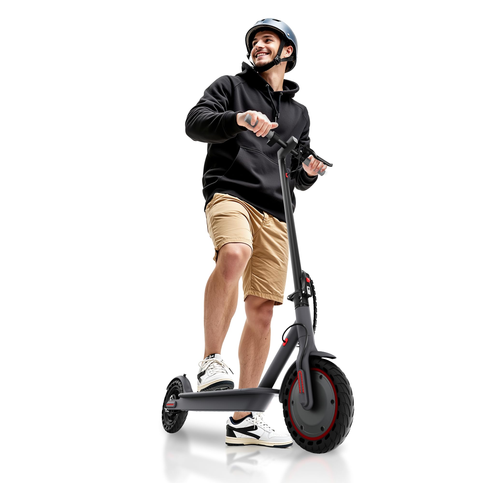 Trottinette Electrique Adulte, Moteur 350W Autonomie 25Km Trottinette Électrique Pliable 8,5" Pneu Anti-crevaison Electric Scooter avec Double Frein, APP