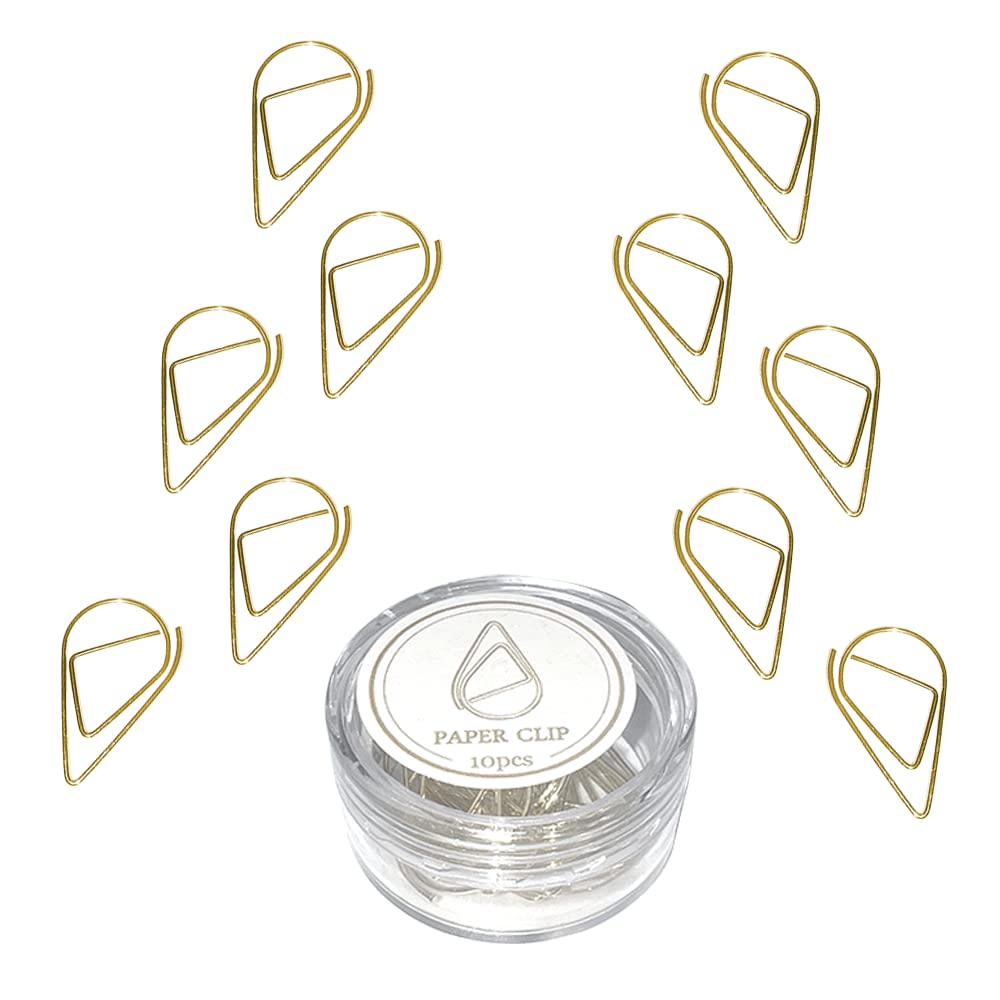 150 Pezzi Graffette A Forma Di Goccia | Clip Metallo Dorato | Per Ufficio E Segnalibri | Decorative