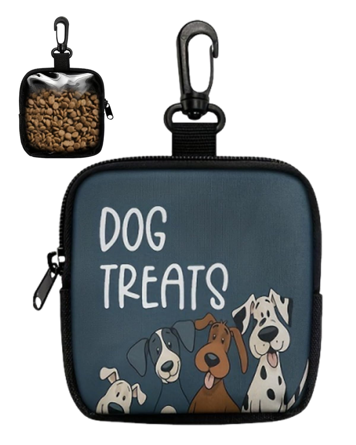 Borsa per addestramento per cani, borsa premi, borsa per cani con dispenser di sacchetti di cacca e cintura regolabile, colore: grigio