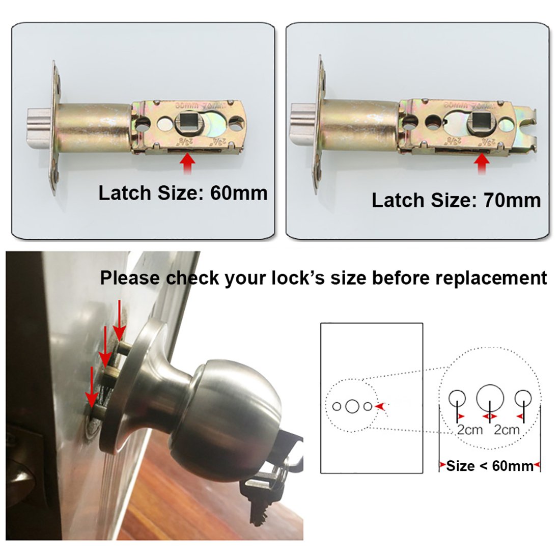 Stainless Steel Security Entrance Lock Exterior Door Handle Bathroom
