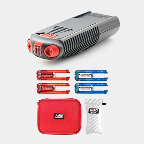 HERO AiiRO - Gel de defensa no letal en aerosol, arma de autodefensa con alarma de 120 dB, tamaño de bolsillo para ocultación, fácil recarga,