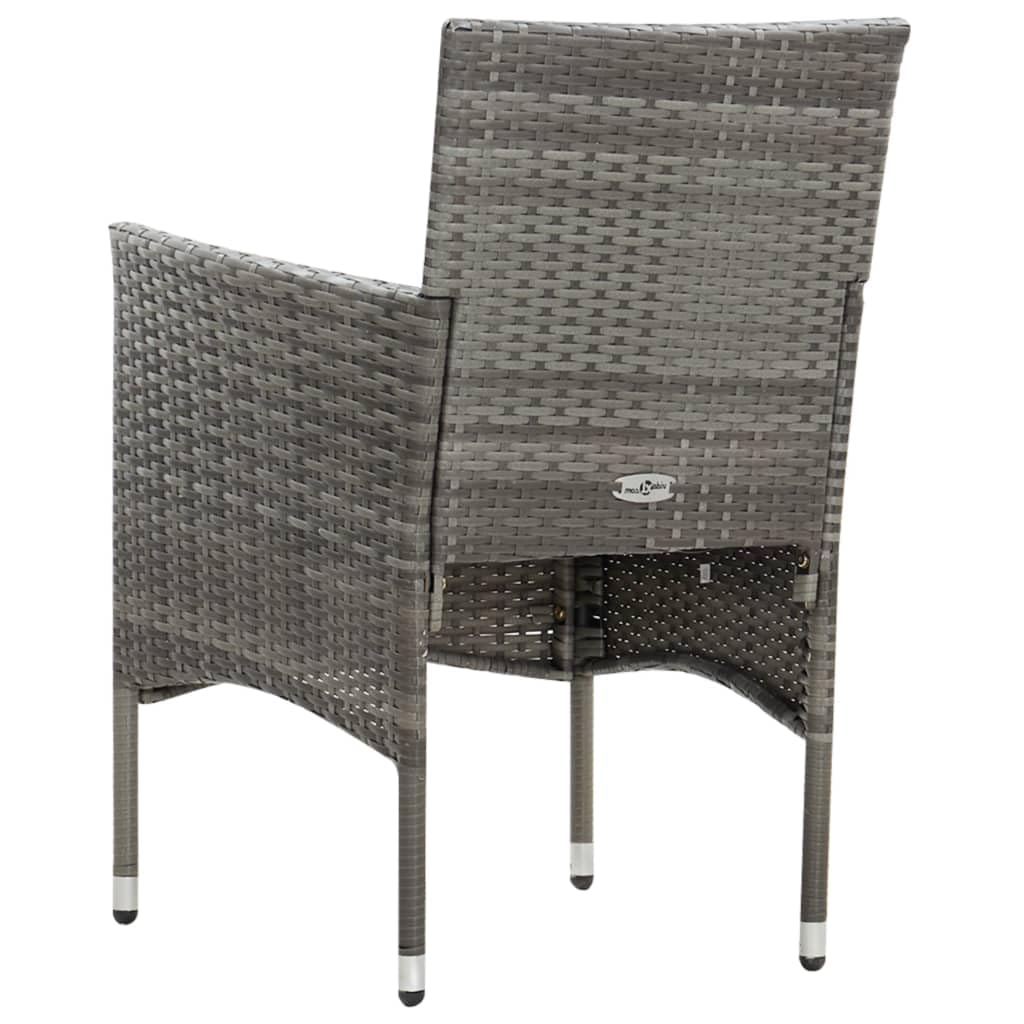 4-cz. zestaw wypoczynkowy do ogrodu, sofa ogrodowa z poduszkami, komplet mebli tarasowych, szary rattan PE