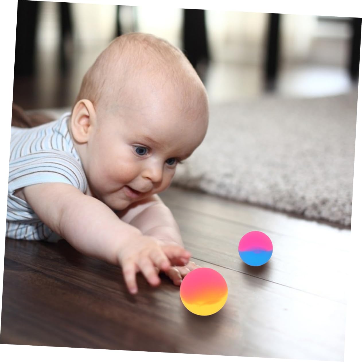 Toyvian 18 Palline di Gomma Rimbalzanti per da 45 Mm Palline Rimbalzanti Multicolori Bomboniere per Feste di Natale Parchi Giochi All'Aperto Premi Scolastici Premi in Classe