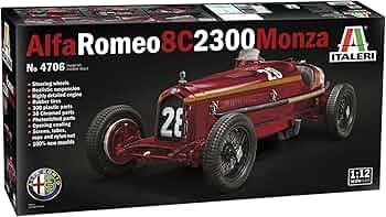 Amazon.com: Italeri 510004706 1:12 Alfa Romeo 8C 2300 Monza