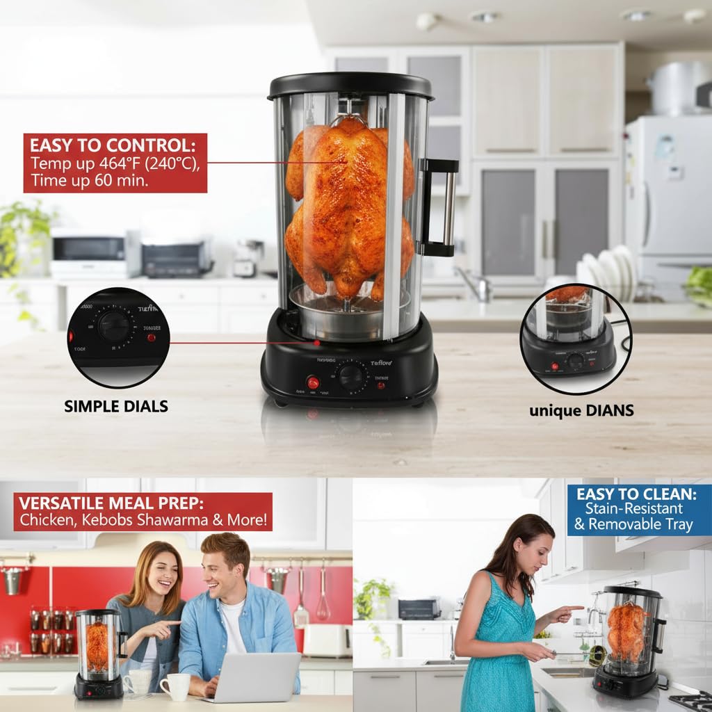 Amazon.com: NutriChef Countertop Vertical Rotating Oven