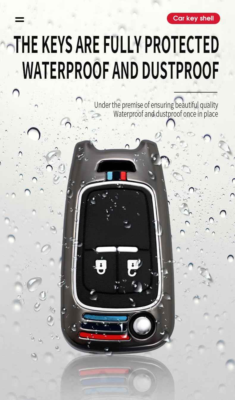 ontto Custodia per chiave auto, adatta per Chevrolet Cruze Aveo Sail