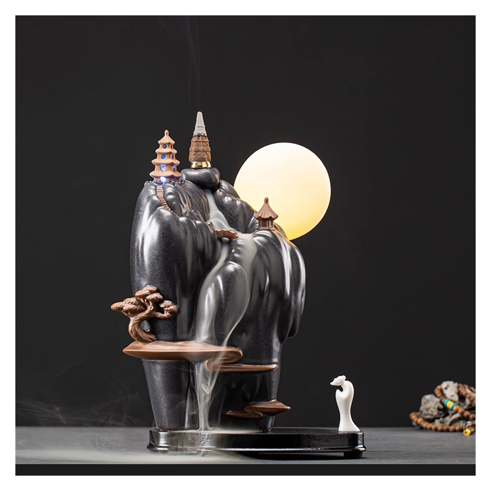 Incense Burner Backflow Incense Burner Waterfall Reflux Ceramic Holder Home Decorations Waterfall Incense Burne