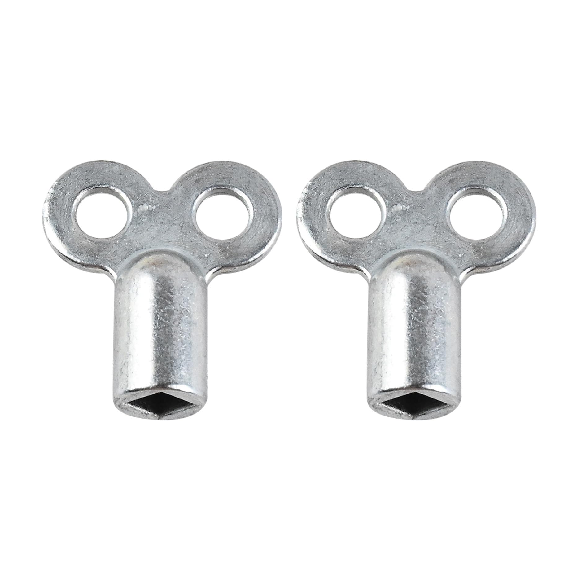 Metal Radiator Valve Keys, Silver Square Socket Bleed Hole Key Radiator Keys, Water Tap Switch Bleed Key, Plumbing Bleeding Key Air Plumbing Tool for Radiators and Faucet, 2 Pcs