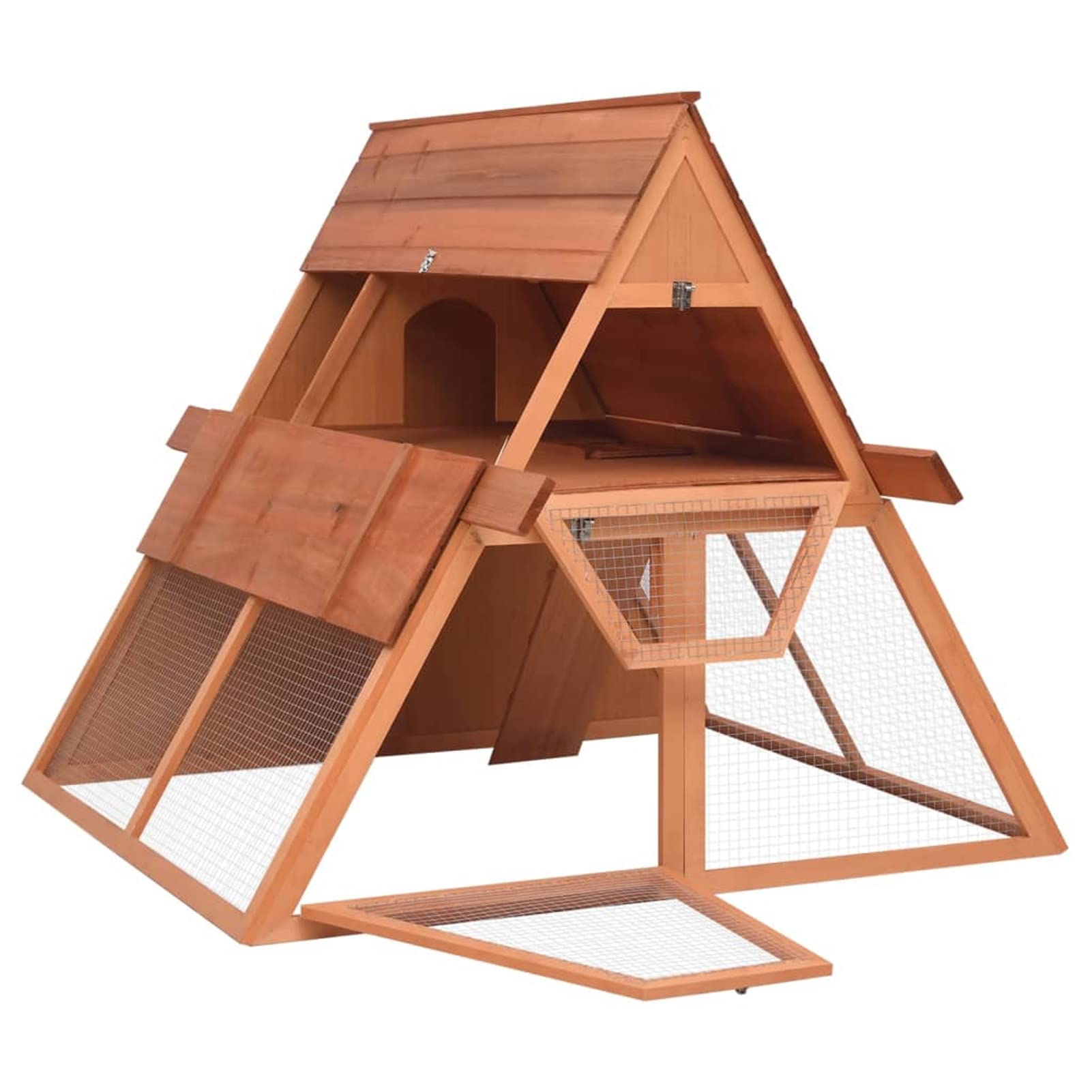 Conejera, XIAOGUANG Jaula Cobaya, Jaulas para Conejos, Jaula Hamster, Casa Conejo, Casita Conejo, Nido Conejo, de Madera Maciza de Abeto 152x127x109,5 cm