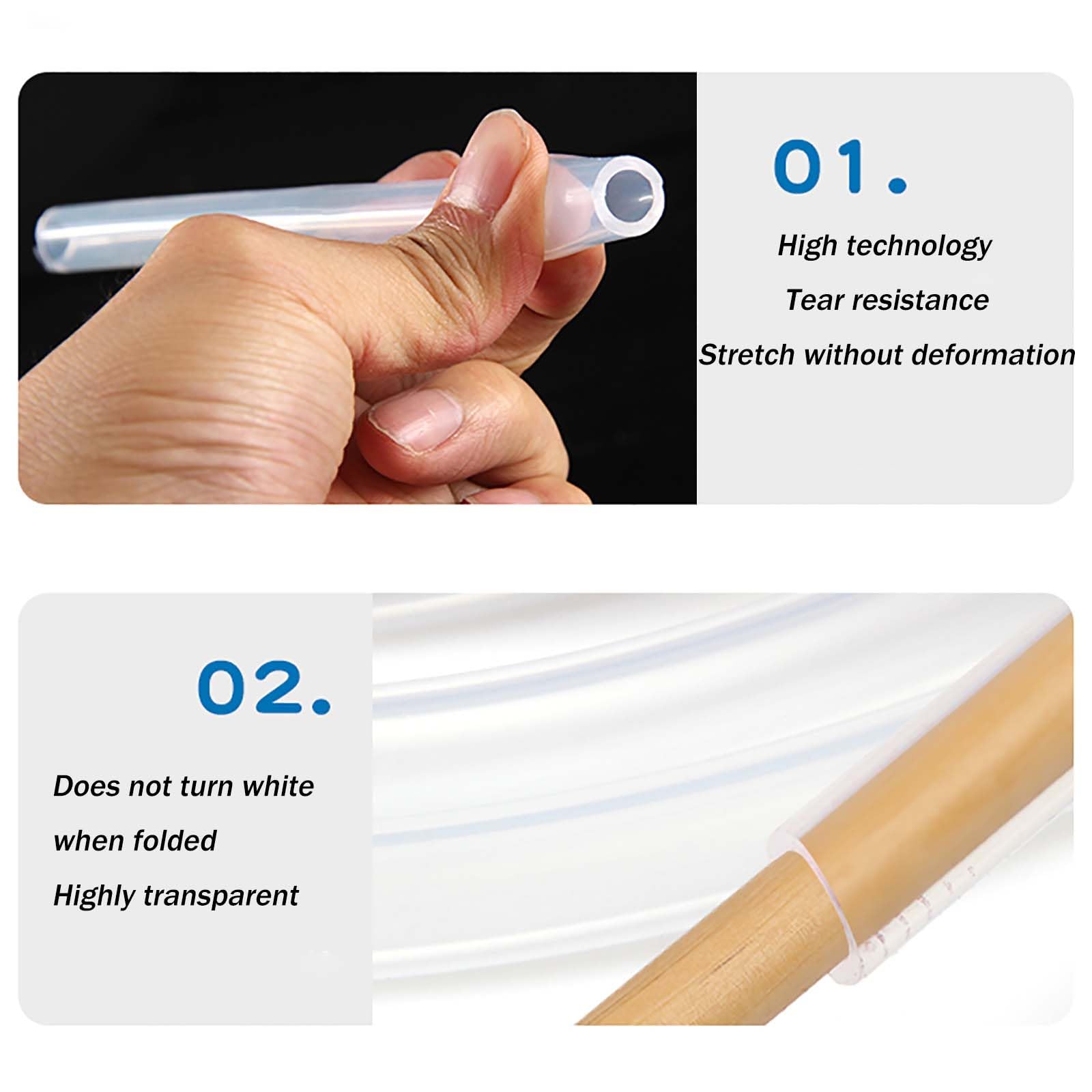 tubi di silicone, Tubo in silicone da 5 metri, diametro interno 5 mm, diametro esterno 6-11 mm(5x11mm)