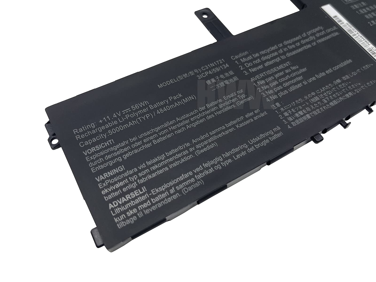 Amazon.com: HWW New 11.4V 56Wh C31N1721 Replacement Battery