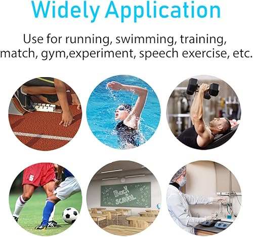 Miniatura 6 de Tvorvik - Temporizador de cronómetro deportivo, cronómetro silencioso con luz de fondo, temporizador digital de cuenta regresiva deportiva, reloj