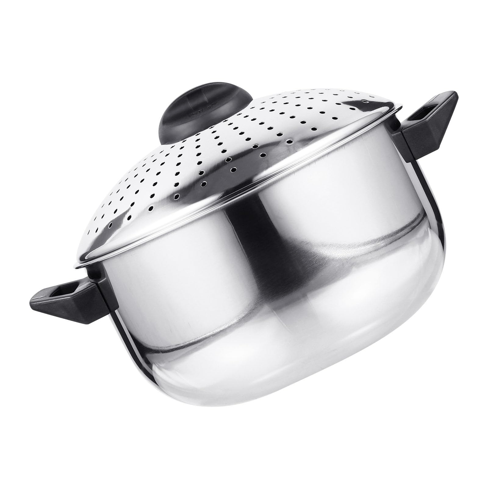 ARTIBETTER Olla Multifuncional de Acero Inoxidable Tapa Coladora para Cocinar Fideos y Pasta, Base Resistente para Uso en Cocina Aire Libre