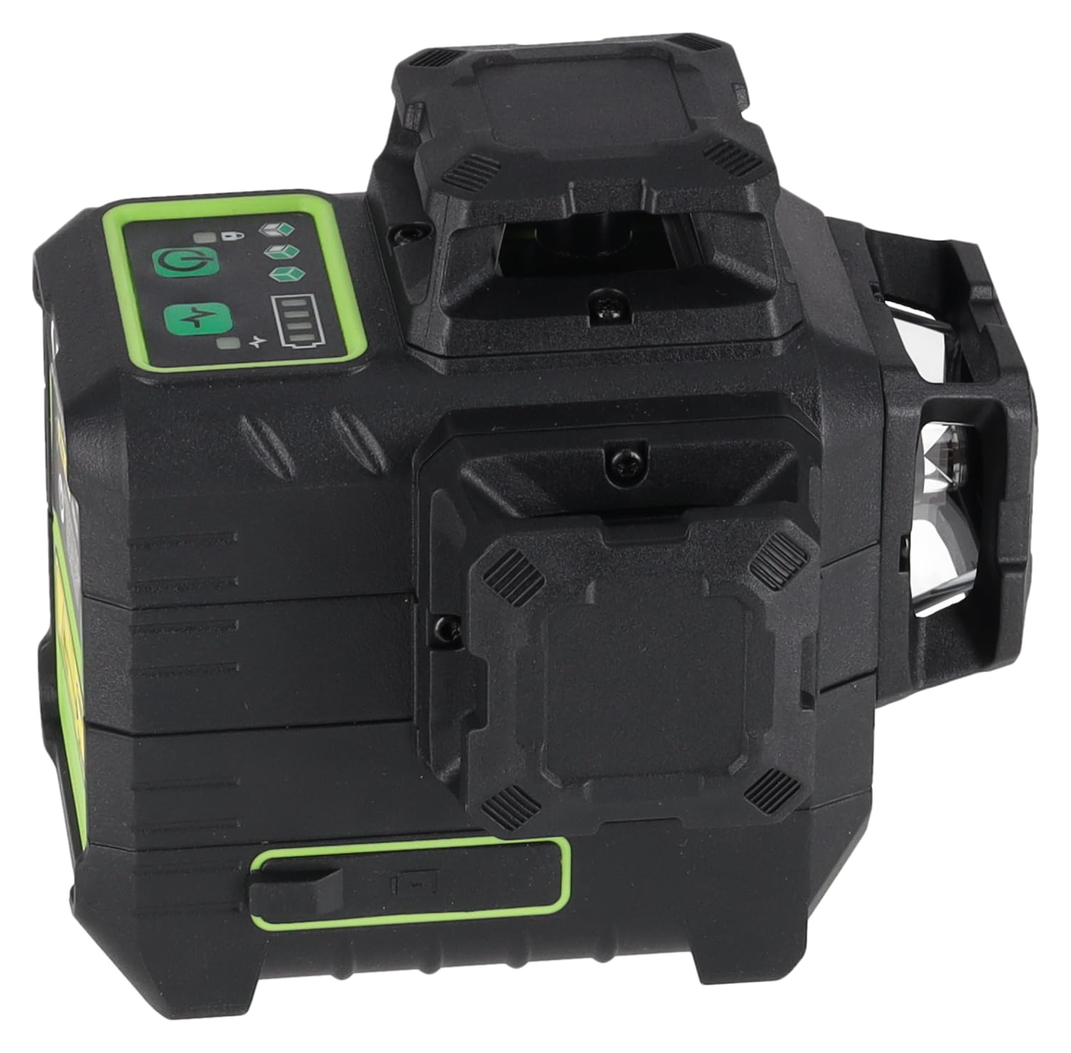 3D-Multilinienlaser DEDRA Reichweite bis 45 m, 2,4mW grüner Laserstrahl, 4000mAh Laserdioden von Sharp, Arbeitstemperatur -20°C - +70°C, Grüner Laser, Digitaler Lasermessgerät