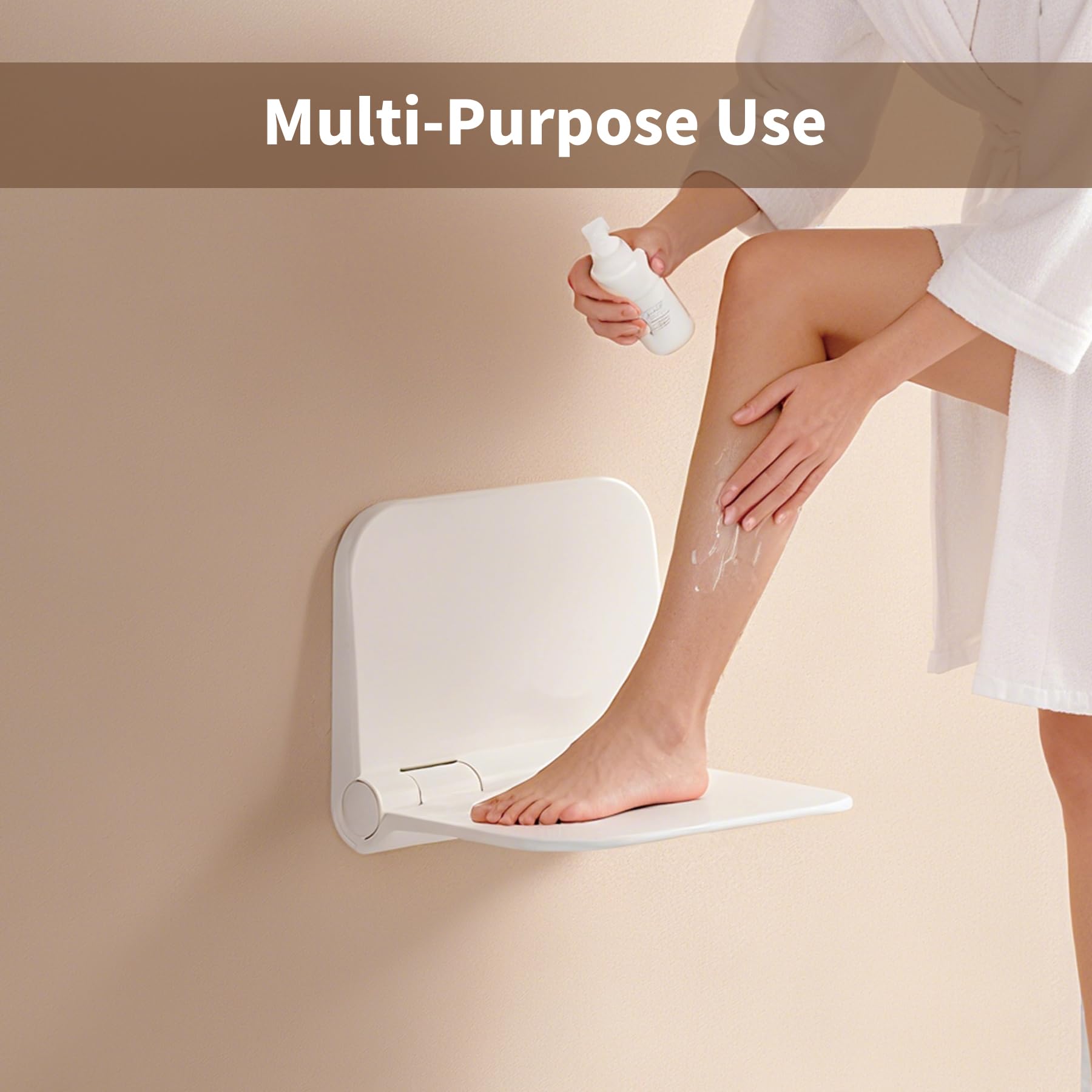 Asiento de ducha montado en la pared, asientos de ducha plegables para adultos, carga máxima de 350 libras, banco de silla de ducha con diseño plegable que ahorra espacio para mujeres, adultos y niños