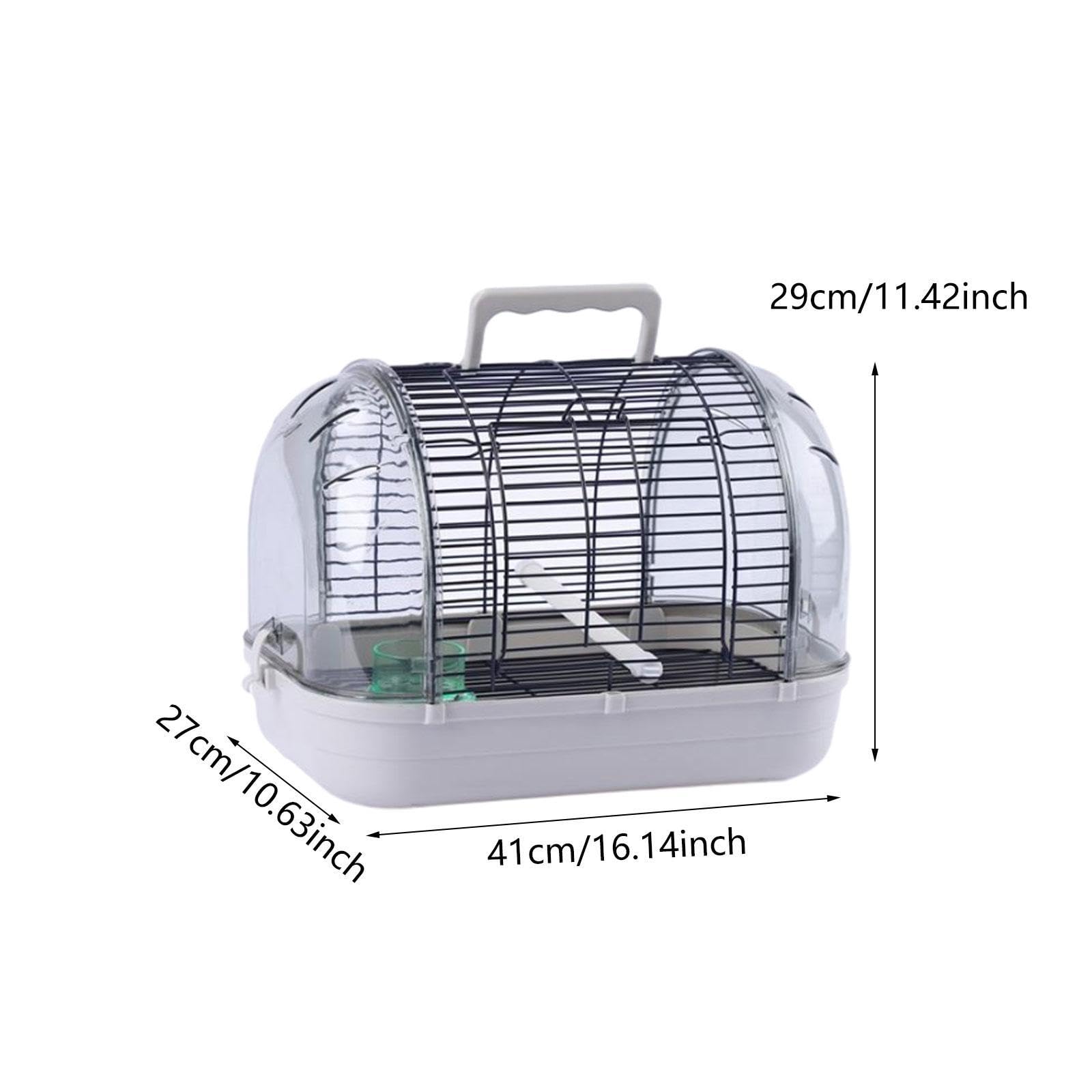 Fenteer Transportador de Aves para Loros Y Periquitos, Diseño Práctico, L Gray