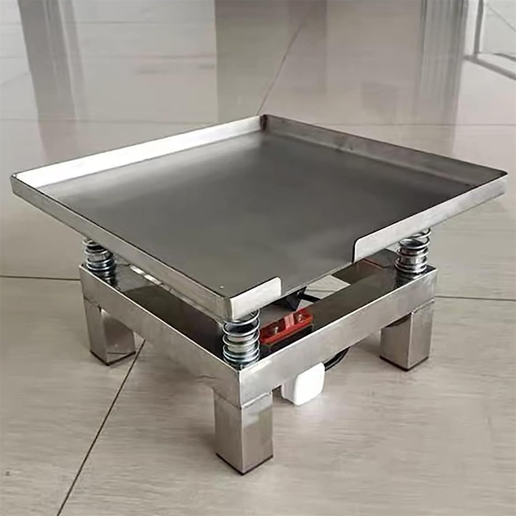 Mesa vibradora de hormigón, agitador eléctrico para pruebas de vibración, plataforma pequeña de acero inoxidable, 50 x 50 cm, 3000 rpm, bloque de banco de vibración