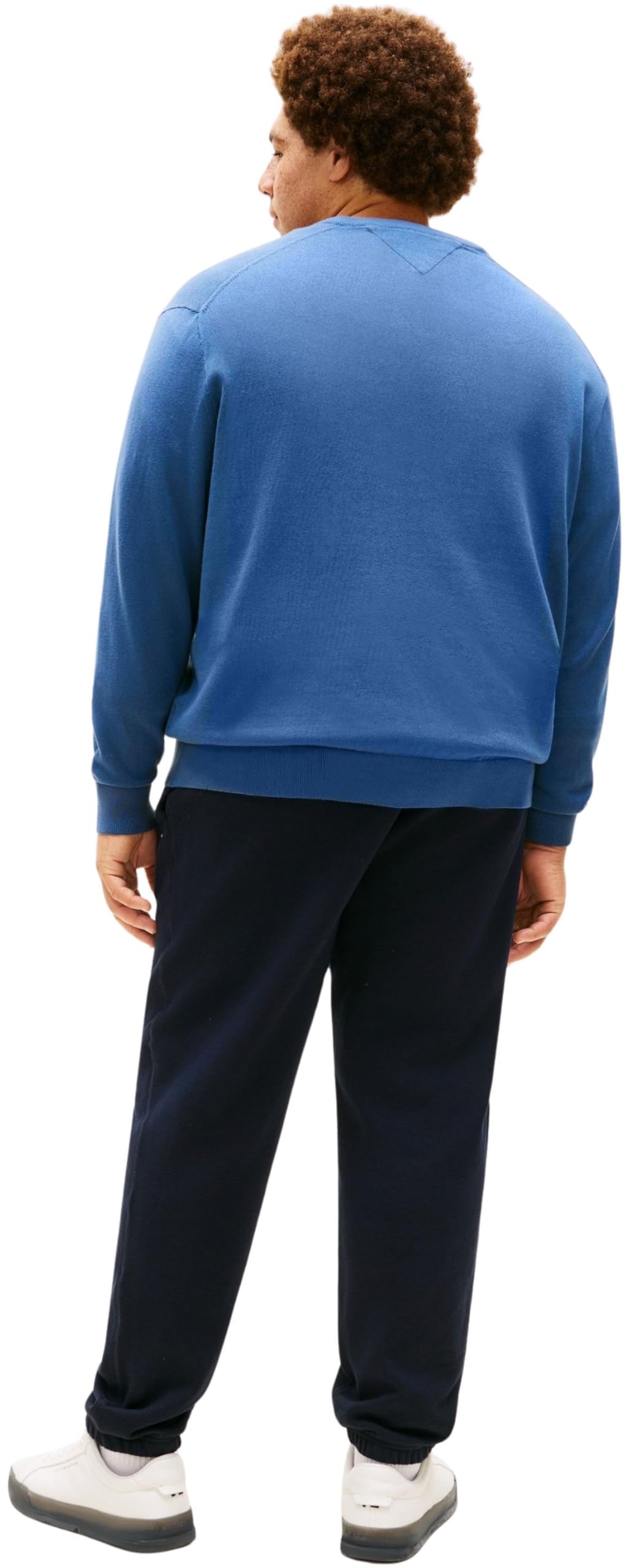 Tommy Hilfiger Jersey Hombre Essential Cotton con Cuello de Pico, Azul (Aegean Sea), XXL