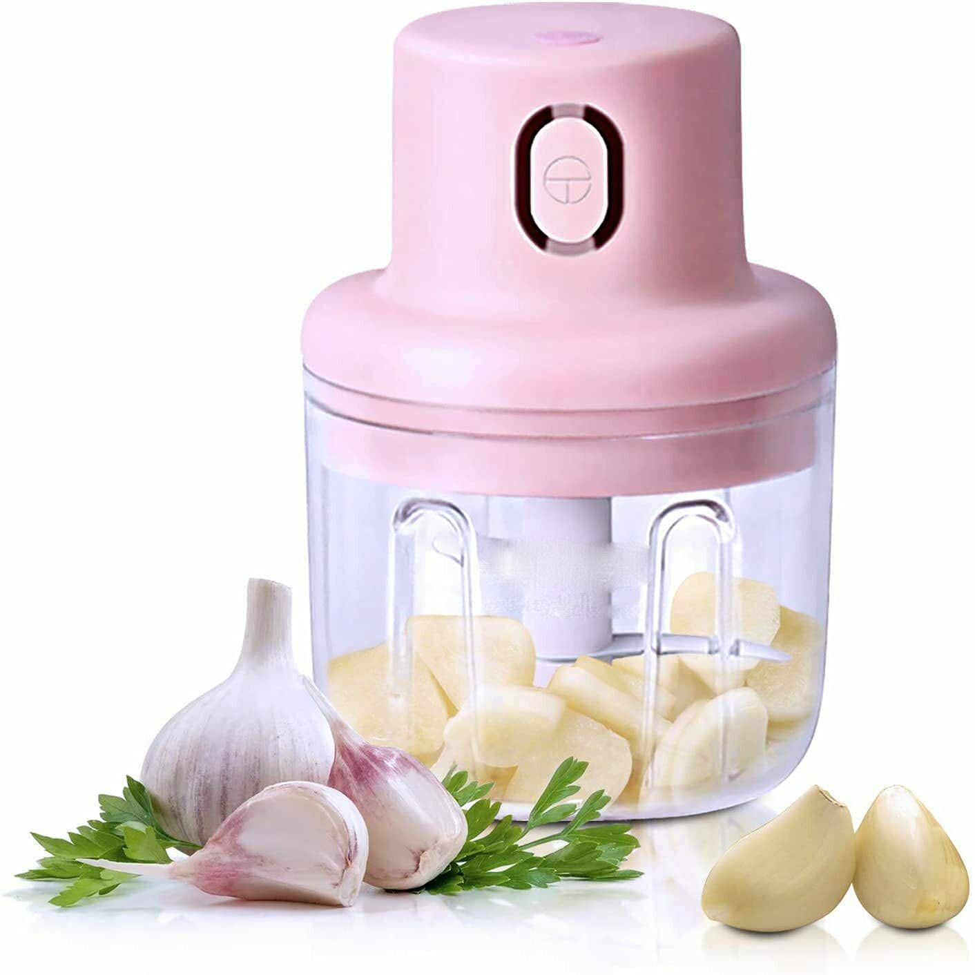 Pick N CLick Electric Mini Garlic Chopper, Portable Food Processor, Vegetable Chopper Onion Mincer, Cordless Meat Grinder with USB Charging for Vegetable, Pepper, Onion, Baby Food, Seasoning, Nuts.