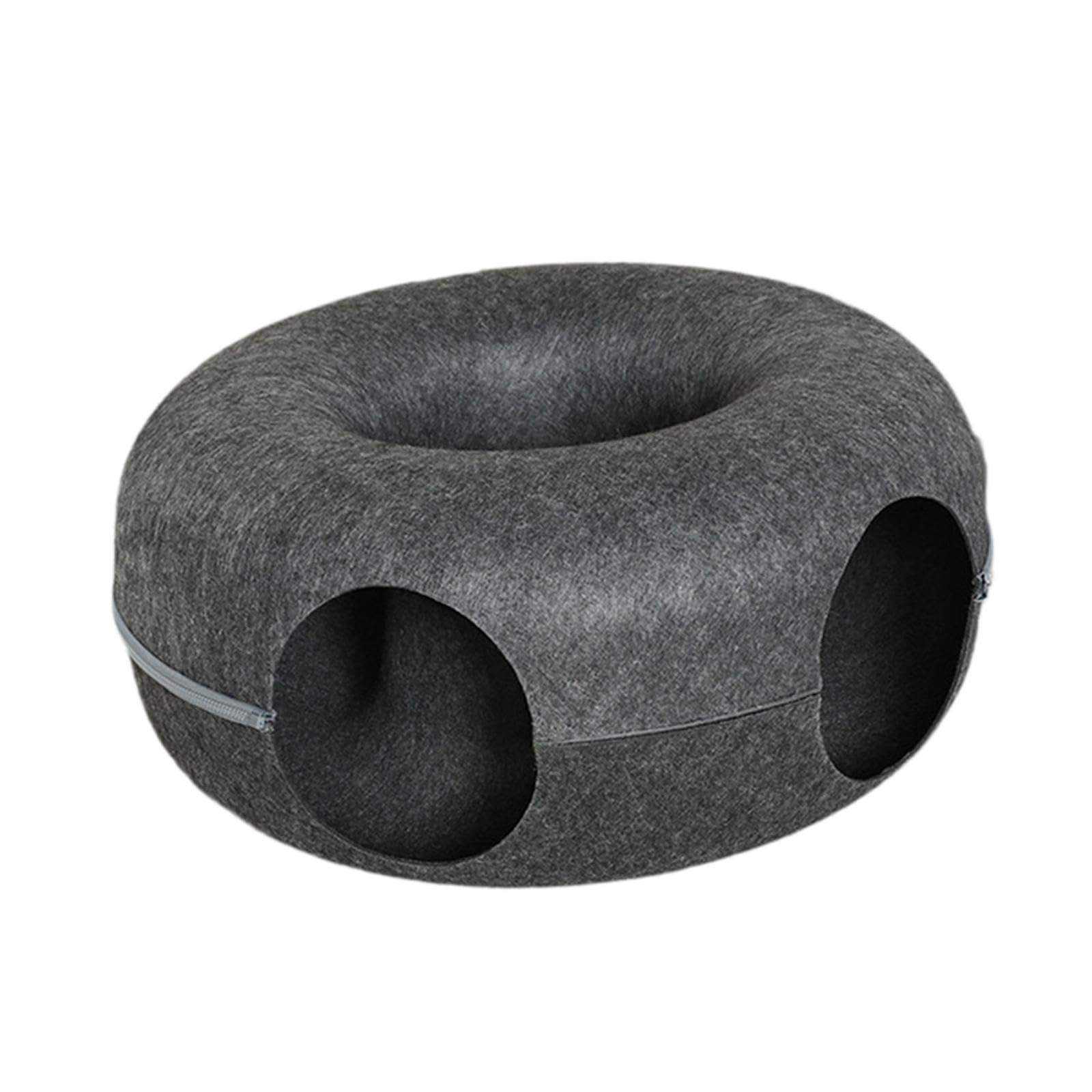 para Gatos con Forma de Rosquilla, Cómodo Y Desmontable, Ideal para Familias con Gatos, Gris Oscuro