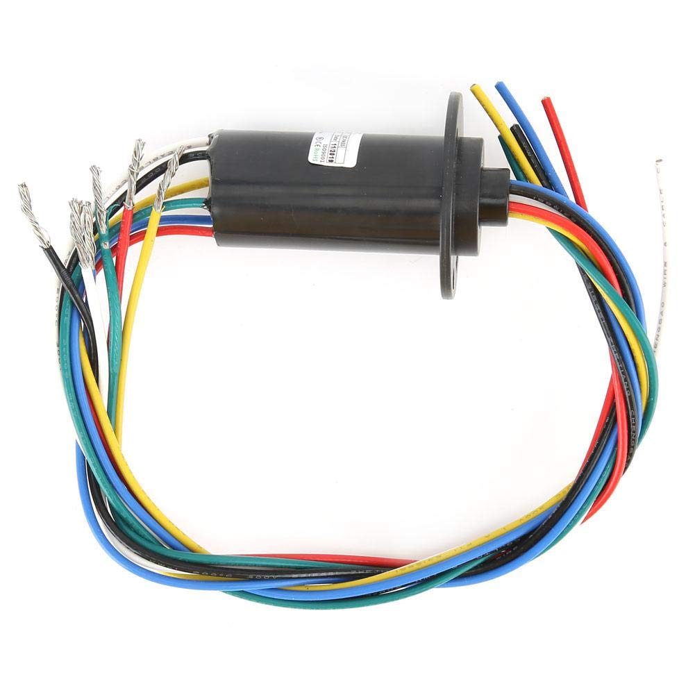 GarosaMW1615 Conductive Slip Ring 50RPM Rated Rate 6 Rings 29.8mm Diameter High Power Equipment Parts Electrical Collecting Ring 0~600VAC/DC 0.1N/m+0.03Nm/6ch