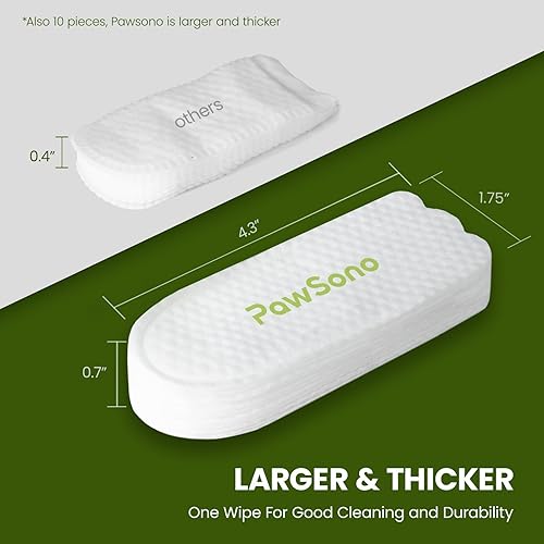 Ear Finger Wipes for Dogs & Cats, Thicker Dog Ear Cleaner Wipes, Natural Relief Cat Ear Cleaner Dog, Pet Health Supplies for Dog Small Animal Cat, Aloe Scent Deodorizing - 50 Count(50 Count)