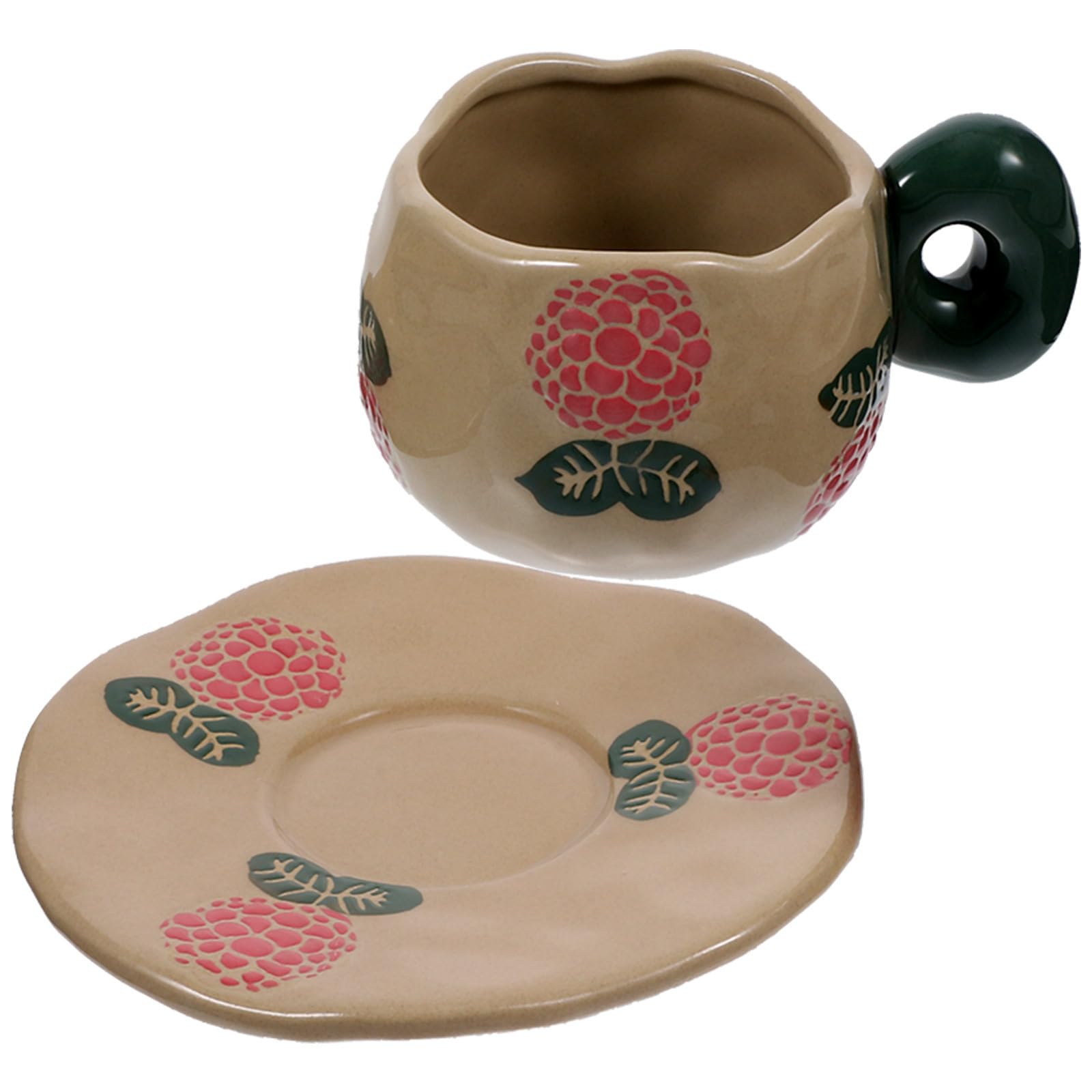 Tasse et soucoupe en céramique vintage pour éviter les taches de café