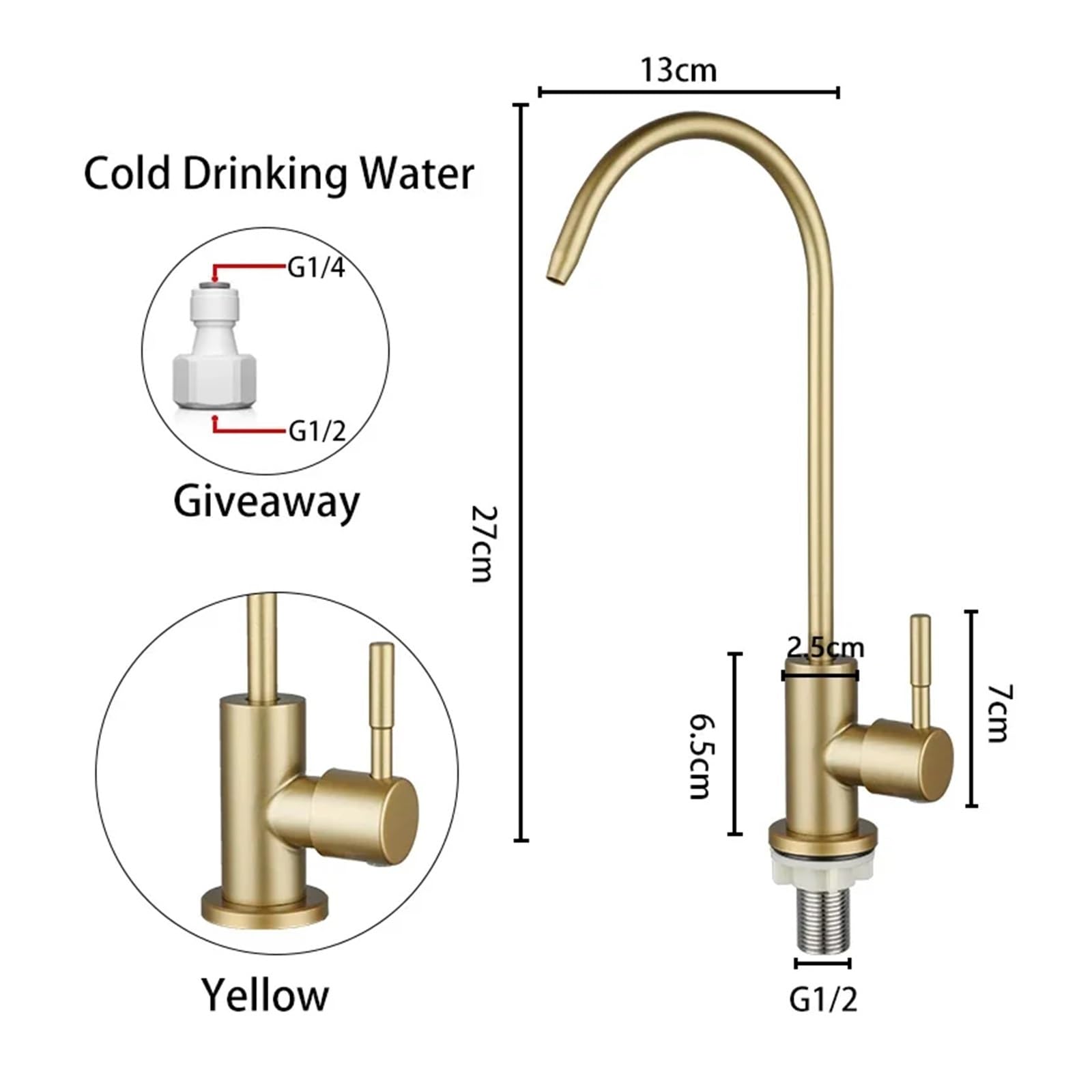 Grifo de cocina de acero inoxidable con filtro de agua potable directo, grifo purificador moderno para agua potable saludable