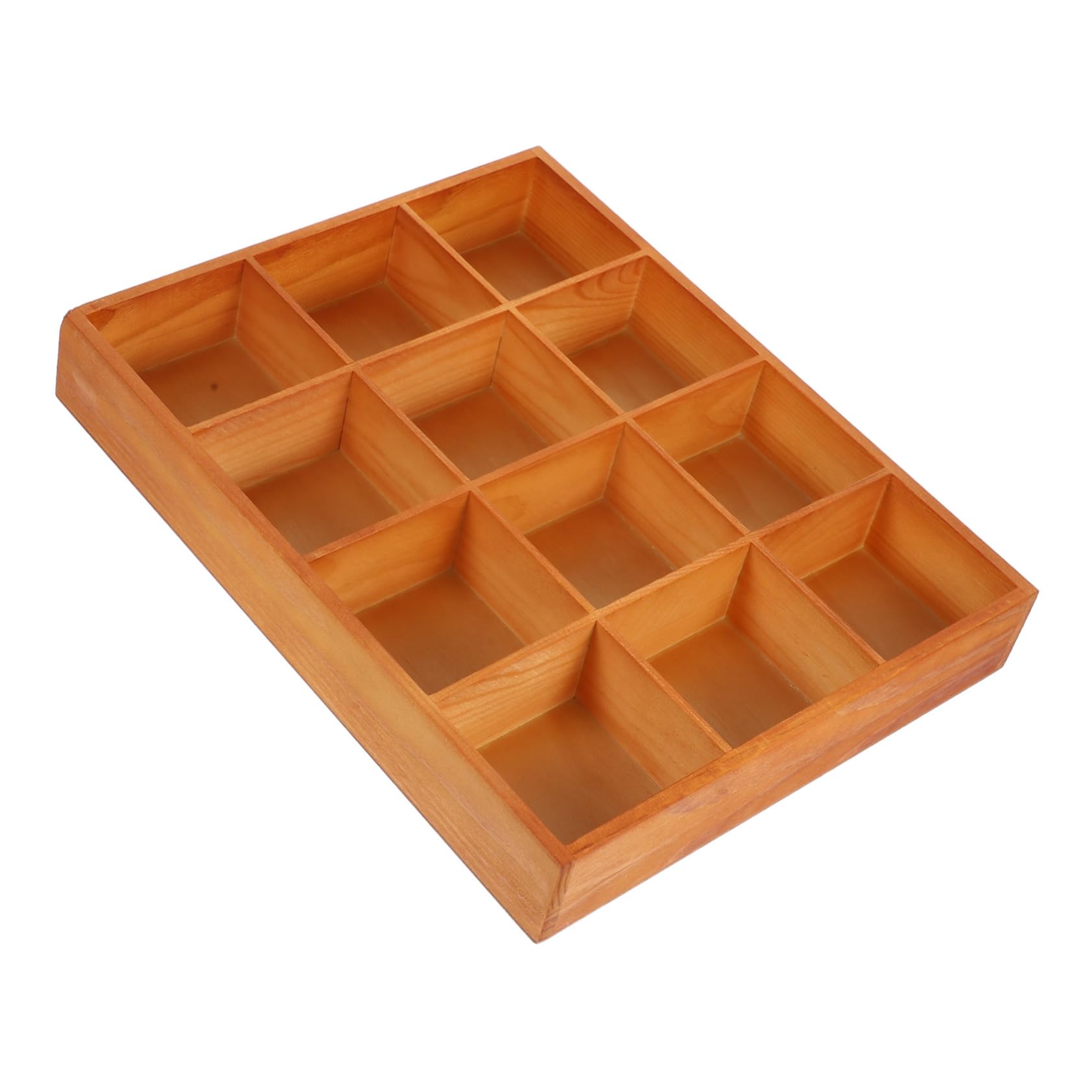 VICASKY Organizer Cassetto in Legno per Guardaroba, 12 Scomparti, Contenitore per Calzini, Biancheria Intima e Cravatte, Resiste alla Deformazione