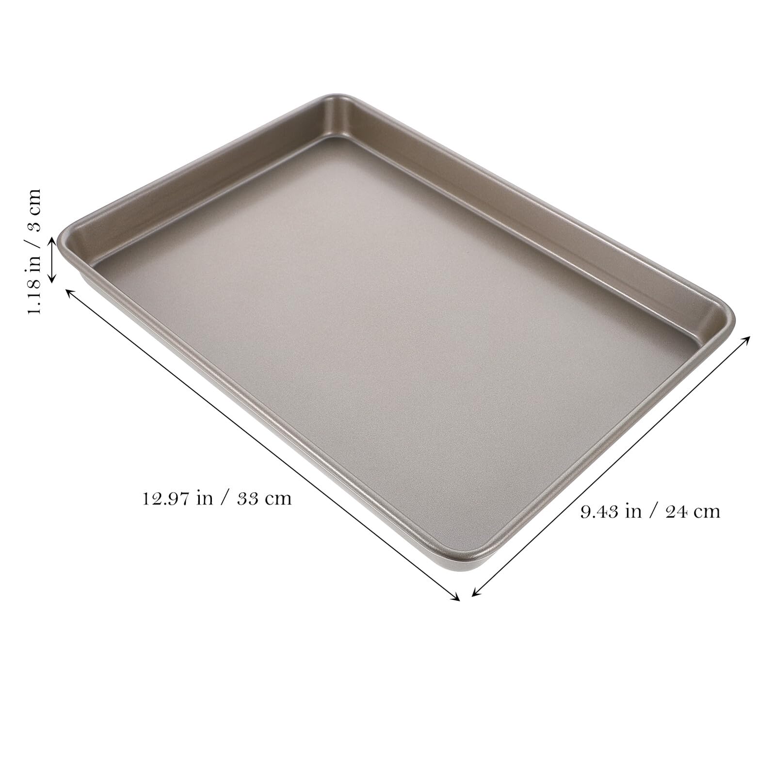 Bandeja para Hornear de Acero al Carbono Dorada Antiadherente Multiusos para Pizza Pasteles y Cocina Profesional Horno Doméstico y Restaurante