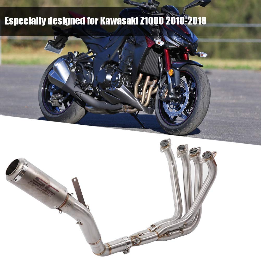 Exhaust Middle Pipe Connect Link Pipe FOR Kawasaki Z1000 2010-2015 2011