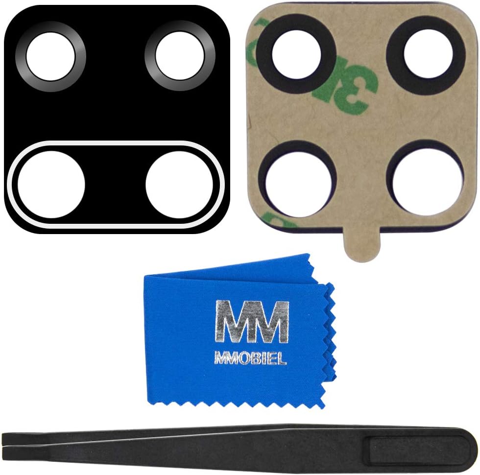 MMOBIEL Back Rear Camera Glass Lens Replacement Compatible with Xiaomi Redmi Note 9 / Note 9S - Incl. Double Sided Adhesive, Tweezer and Cloth