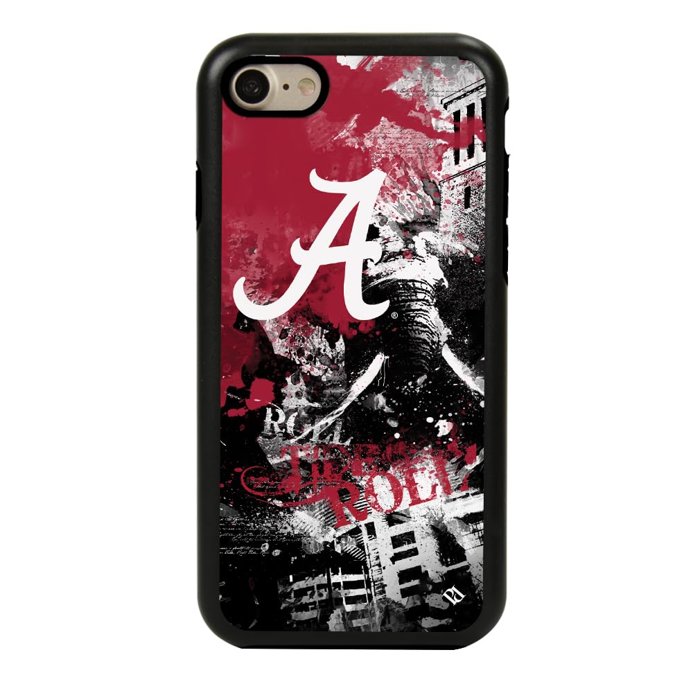 Guard Dog Case Compatible with iPhone 7/8/SE - Military Grade - Rugged Two Piece Protection - Collegiate Licensed - Alabama Crimson Tide - by Paulson Designs