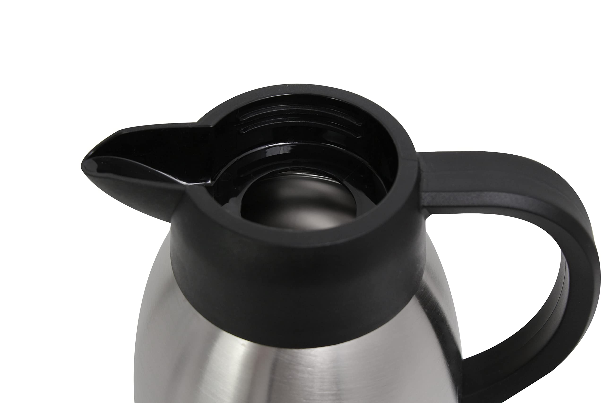 METRO Professional Caraffa termica in acciaio inossidabile, 1.5 L, con pulsante, argento/nero