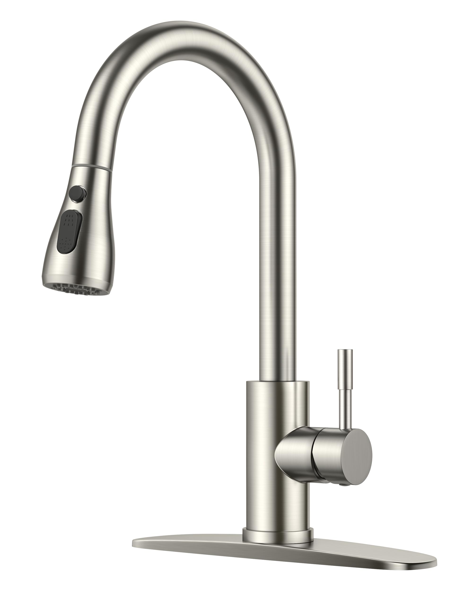 k.fsoon☆ FORIOUS Kitchen Faucets with Pull Down Sprayer, Brushed