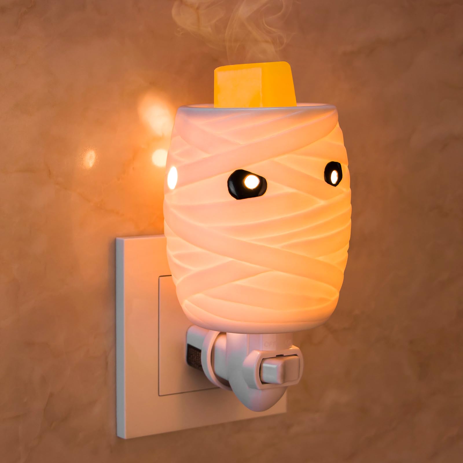 STAR MOON Plug in Wax Melt Warmer, Halloween Wax Warmer for Scented Wax Wax Melter Decoration with Two Bulbs