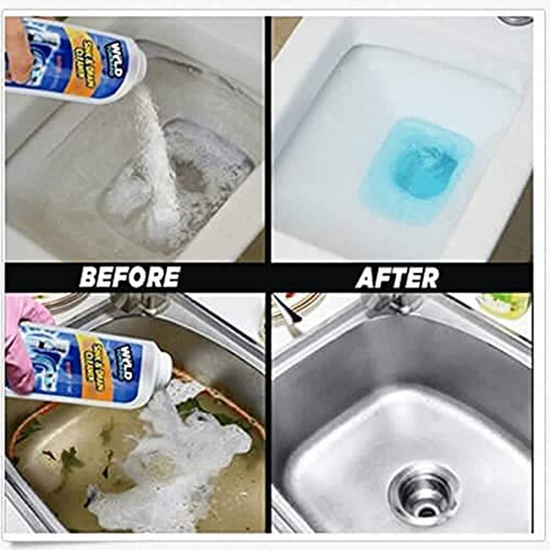 Krishna Zone Pipe Dredging Agent Pipe Block Remover Instant Action/Drain Cleaner Powder, Powerful Sink and Drain Cleaner,Powder Agent for Kitchen Toilet Pipe Dredging, 2