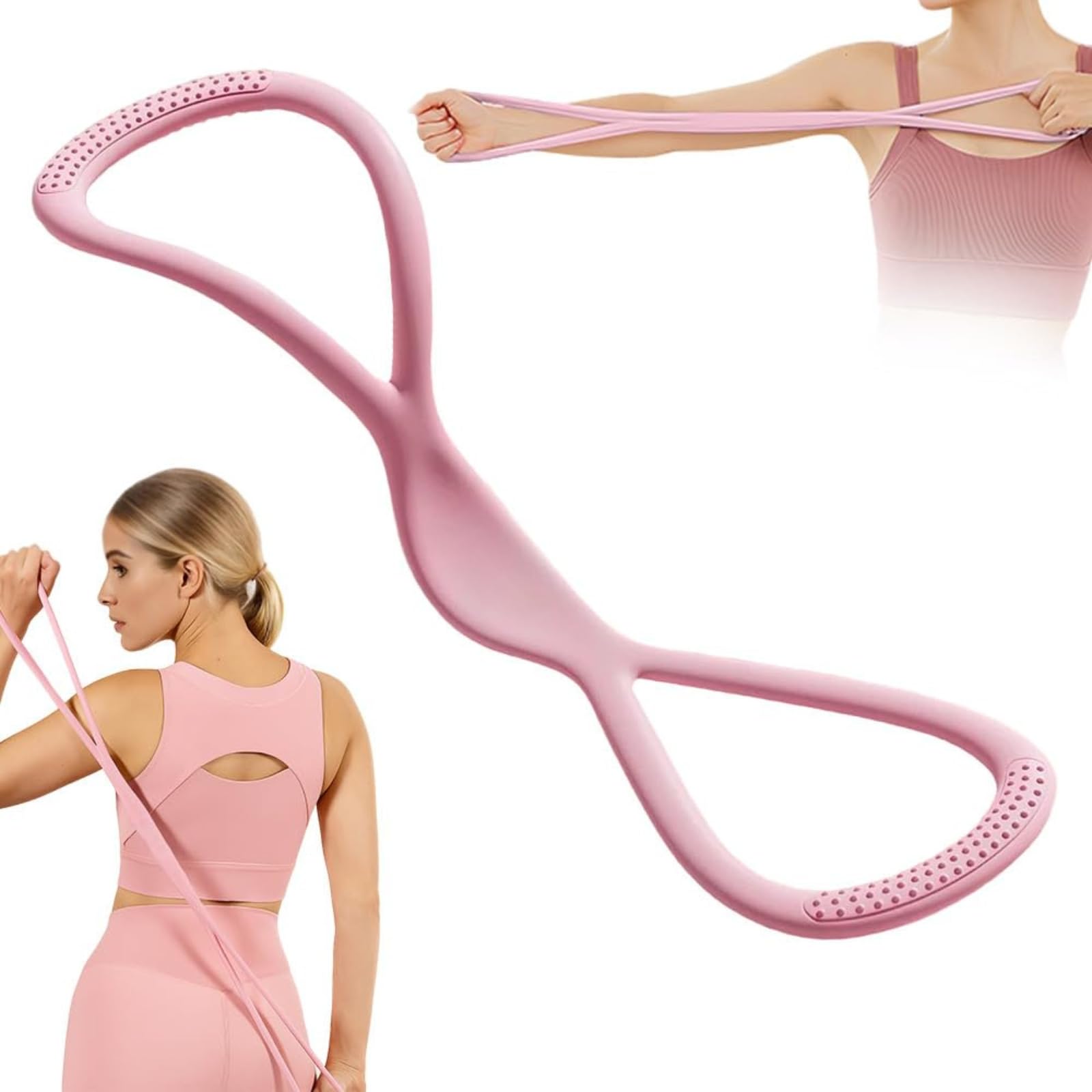 Resistance Bands 2025 New Figure 8 Workout Bands with Handles Elastic Exercise Bands for Arm Back Legs Full