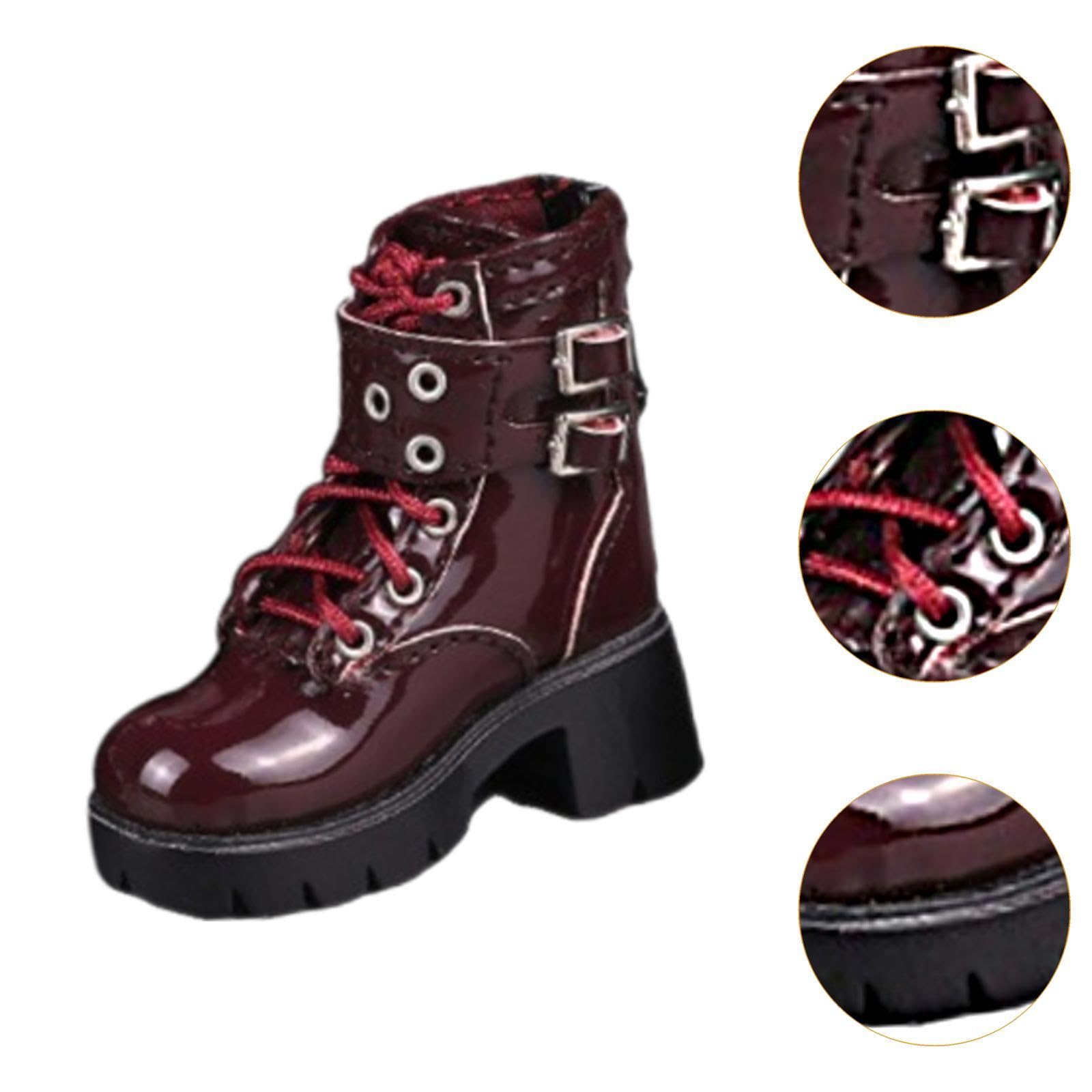 1/6 Stöckelschuhe & Stiefel Für 12-Zoll-Figuren – PU-Material, Rot, Verkleidungszubehör Für Actionfiguren