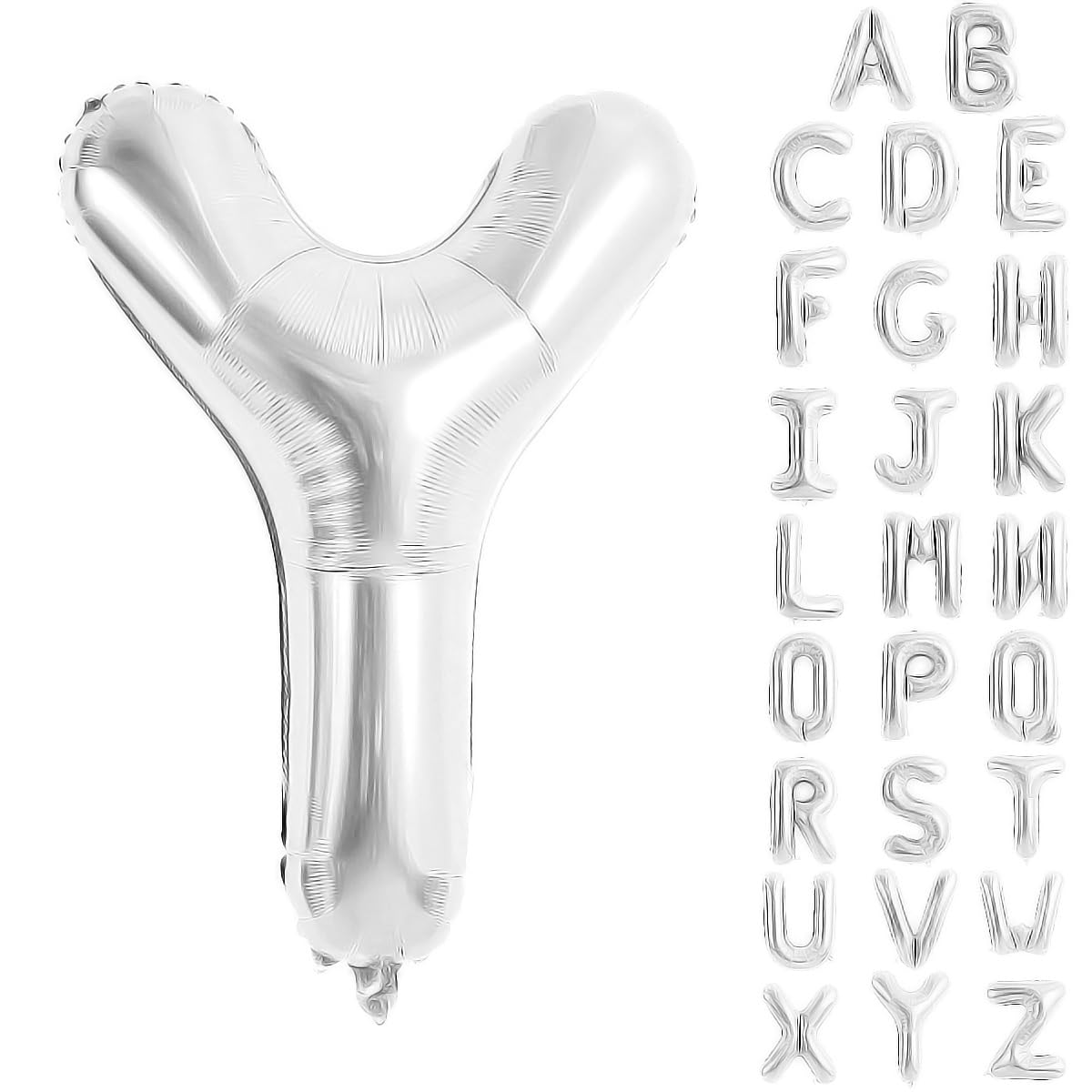 Silver Letter Balloons 40 Inch Large Alphabet Balloon Letter Y